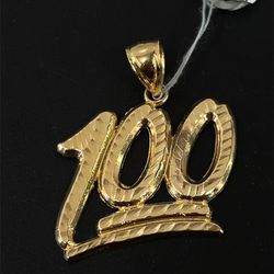 10KT Yellow Gold 100 Pendant 4.40g 175652/12