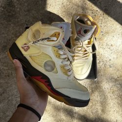 Air Jordan 5 Off-White Sail Retro SP Size 9.5 DH8565-100