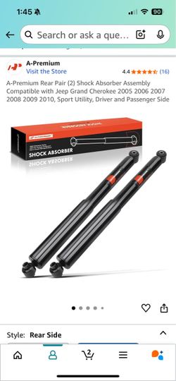 A-Premium Rear Shock Absorbers for Jeep Grand Cherokee
