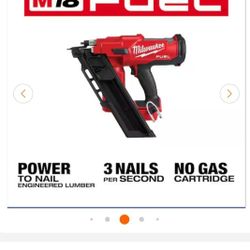 Brand New Milwaukee M18 30 Degree Framing Nailer. $360 each Tool Only