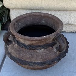 Large Rustic Planter Pot with Handles