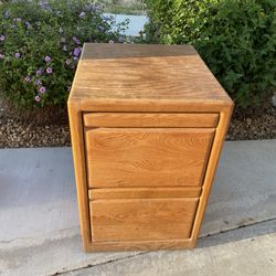 Wood End Table with Drawers, Filing Cabinet or Storage