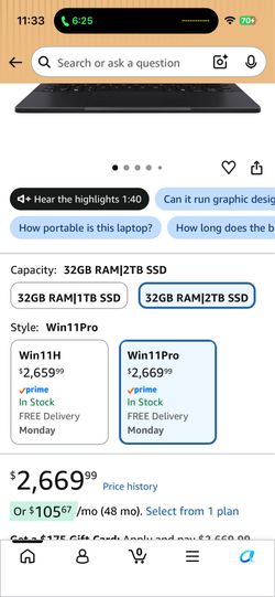 Asus proart laptop Ryzen 2tb