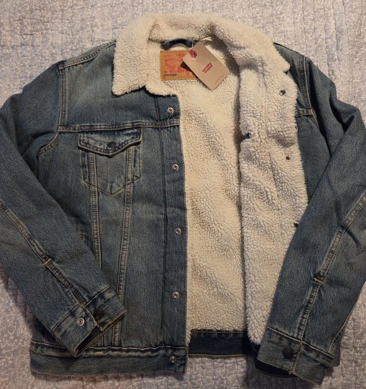 Levis Sherpa Lined Mens Jacket Size M $60