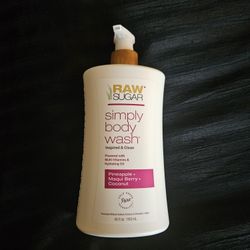 $9 Each (2 Available) Raw Sugar Simply Body Wash Pineapple + Maqui Berry + Coconut 40oz