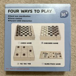 New Four Ways To Play Portable for Parent-Child Interactive Chess Toy Board Table Game Gift Kids Teens Adults 