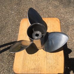 Outboard Motor Propeller 3 Blade Stainless Steel 15 1/8” x  25 TI