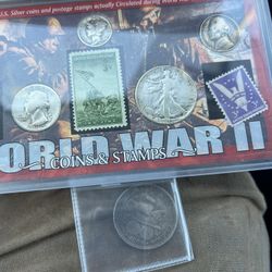 Old Coin Set World  War 2  An One Coin Half 1893 