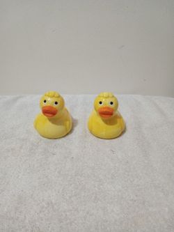 Two Adorable Ceramic Rubber Ducky Piggy Banks 