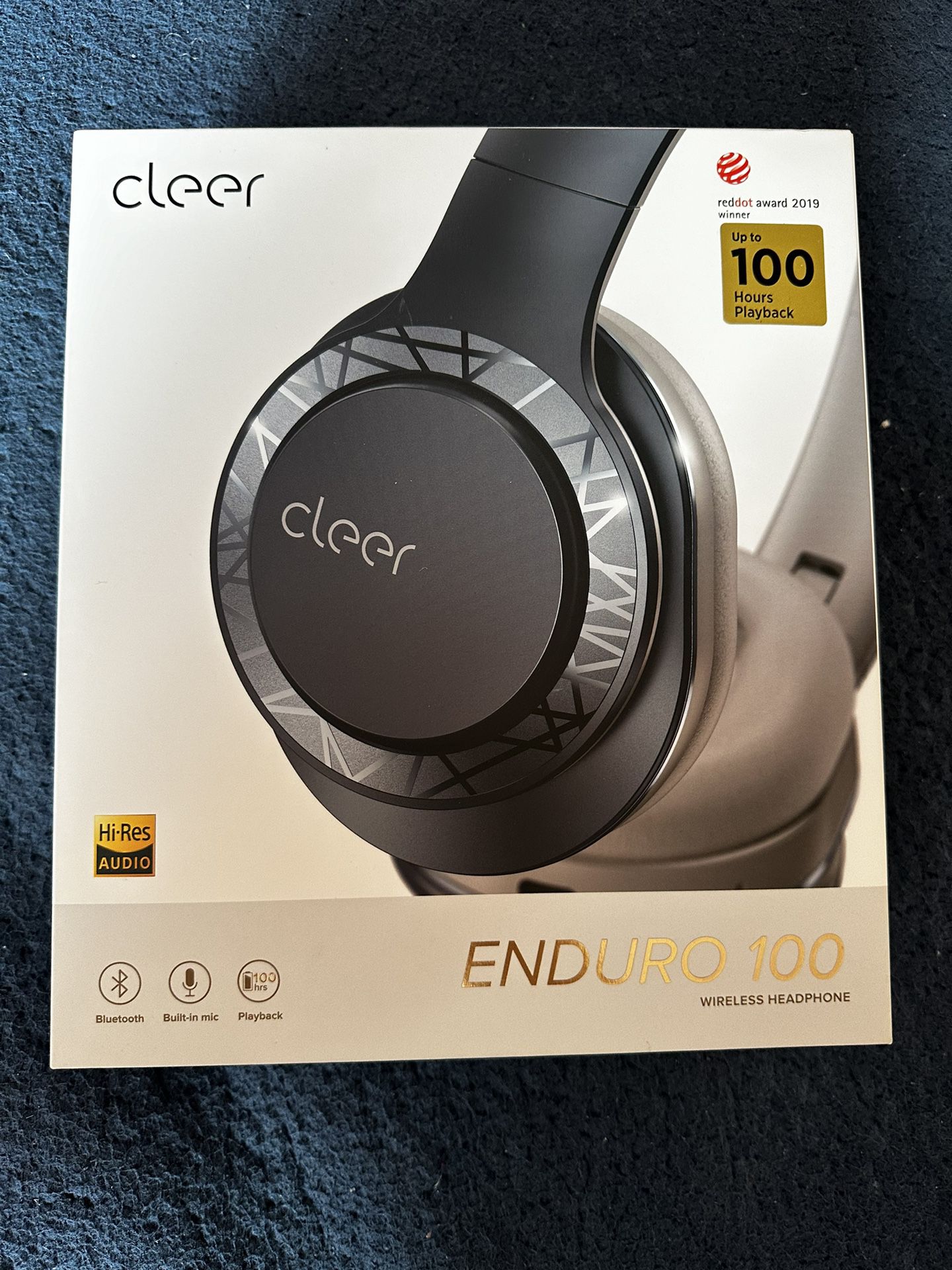 Cleer Audio Enduro 100 Wireless Bluetooth Headphone - Over Ear Fast Charging Lightweight, Podcasting 100Hr Long Battery | Full Charge 4 Day Playback