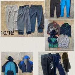 Boy Clothes Sweatpants And Sweaters Size 10/12