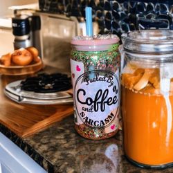Tumbler……“Fueled By Coffee And Sarcasm” Design