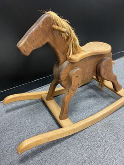  Vintage Wooden Rocking Horse