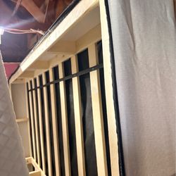 King size wooden box spring like new $35