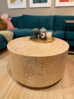 Linon Perrin Capiz Mosaic Coffee Table