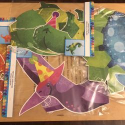 4 Dinosaur Decorations 