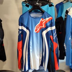 Alpinestars Motocross Jersey Blue Orange White. Size medium brand new