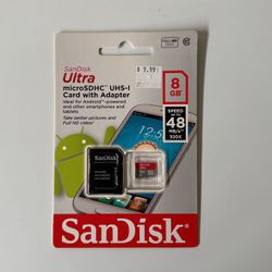 8GB Sandisk Micro Memory card New