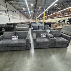 Corduroy 2 Pc Set Sofa 