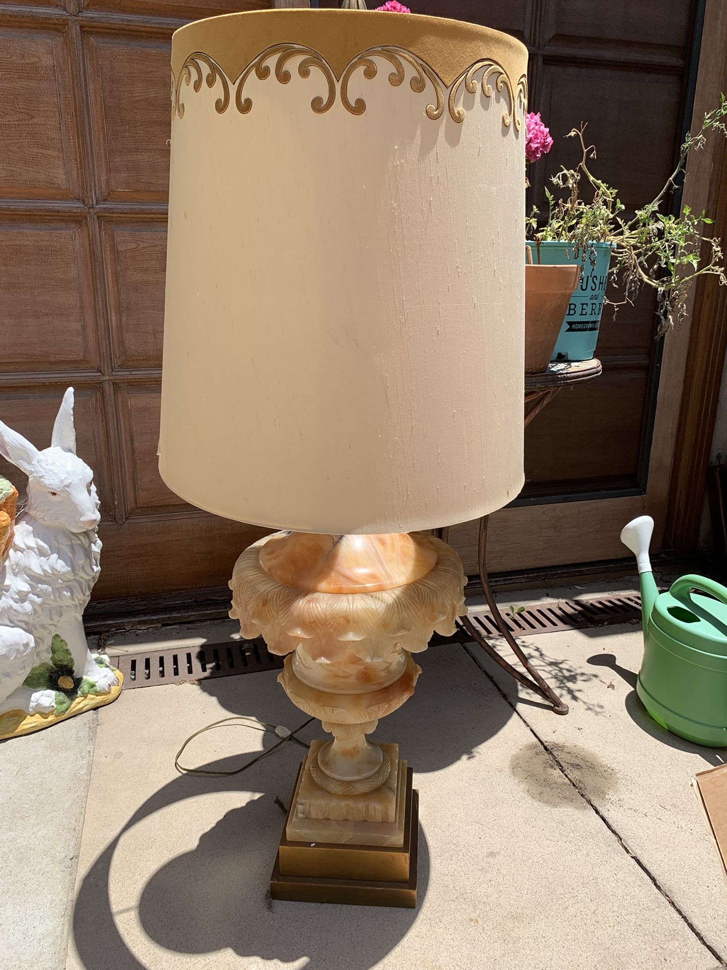 Yellow Jade Antique Lamp