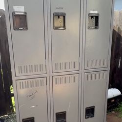 Four Used Metal Lockers