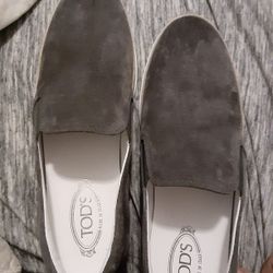 Tod's Suede Grey Slip On For Men
