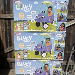 Little Tikes Bluey Car Coupe Ride On with accessories 