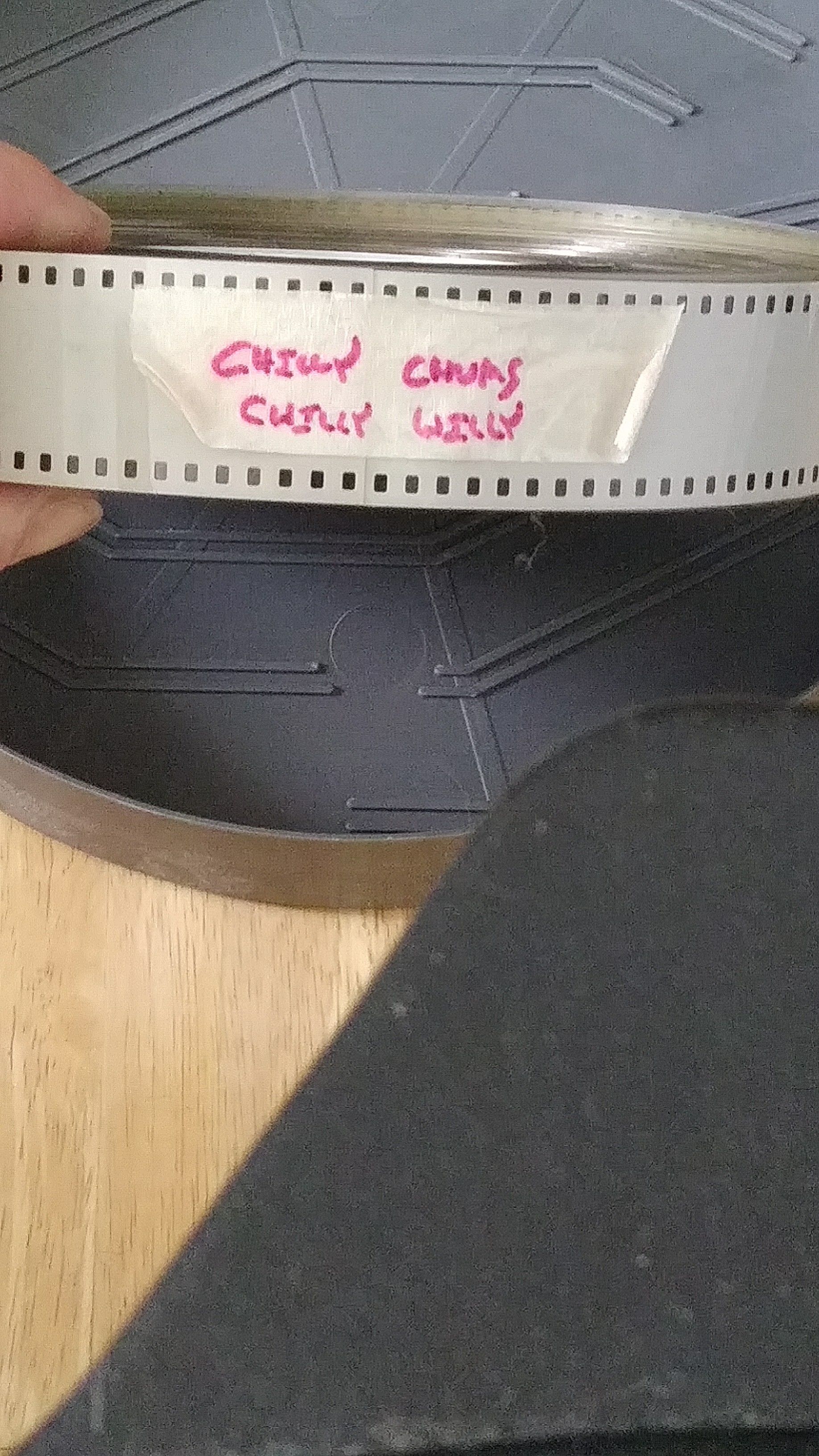 35 mm film reel of the tv show cartoon Chilly Willy episodle shortL