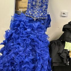 OBO Q By Da Vinci Cobalt Quinceanera Dress