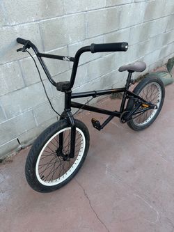 Black BMX Bike with White Rims