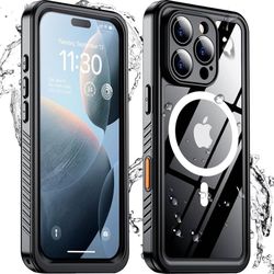 new iPhone 16 Pro Case Waterproof,Built-in Screen Protector[IP68 Underwater][12FT Military Dropproof][Compatible with MagSafe] Full Body Shockproof fo