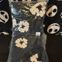 Denim Tears Black Hoodie & Pants Set Size M