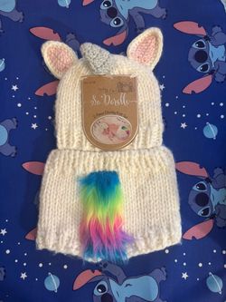 Baby Unicorn Chunky Knit 2-Piece Set size : 0-3 months