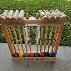 Amish Made Deluxe 8 Player Croquet Set