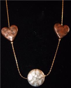 SEASONAL WHISPERS UNIQUE NECKLACE MULTICOLOR HEARTS & DISCS