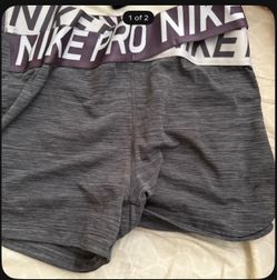 nike pro shirts, size small silver/white.