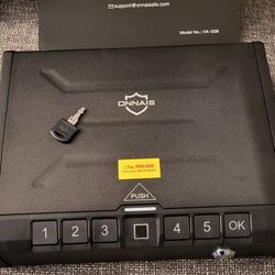 Metal Lock Box With Key And Fingerprint Security 