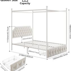 Used Queen Canopy Bed 