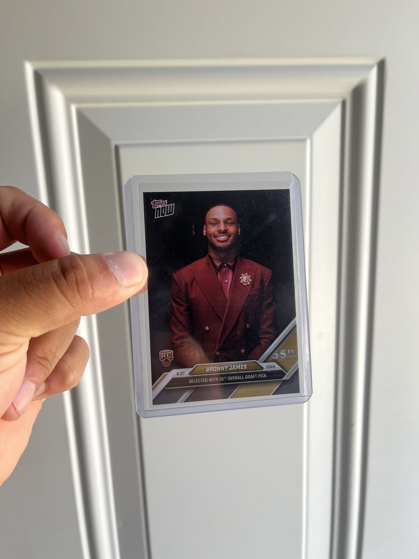 Topps Now 55th Draft Pick Rookie Card Bronny James Mint Condition / Near