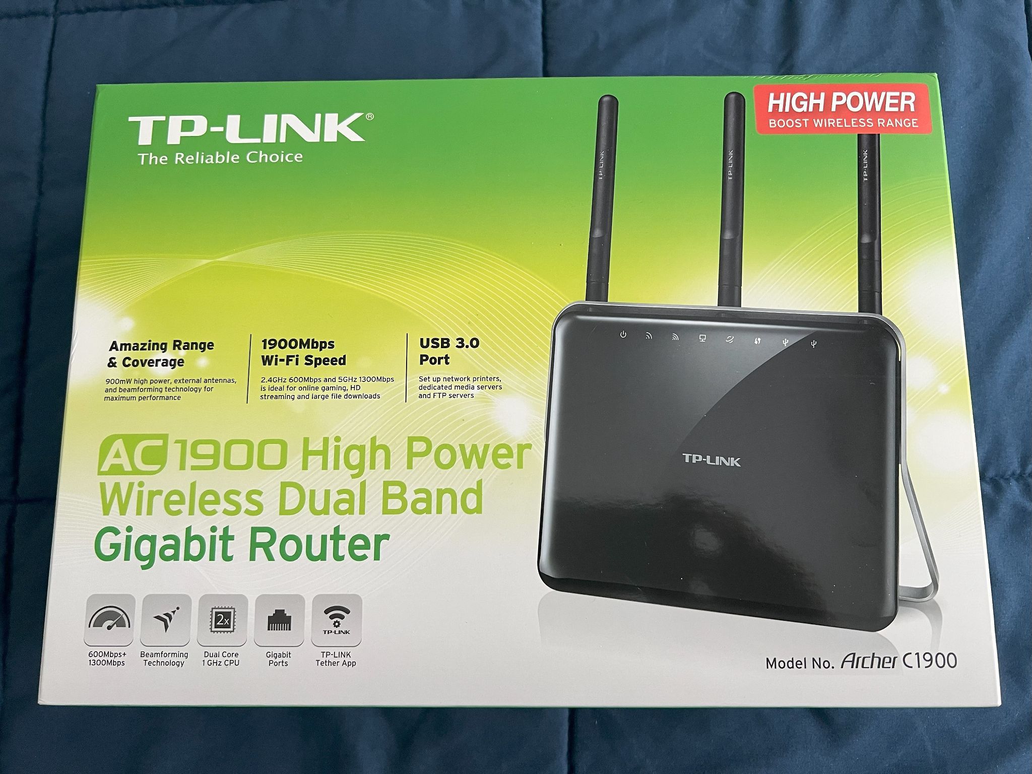 TP-Link AC1900 Wi-Fi Gigabit Router - Black