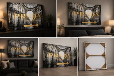 PRADA MILANO Luxury Wall Art Canvas