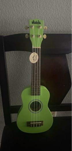 Kala Ukadelic Soprano Ukulele - Lime Green (Aquila Strings)