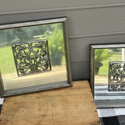 Pair Of Mirrored Wall Art Both For $8