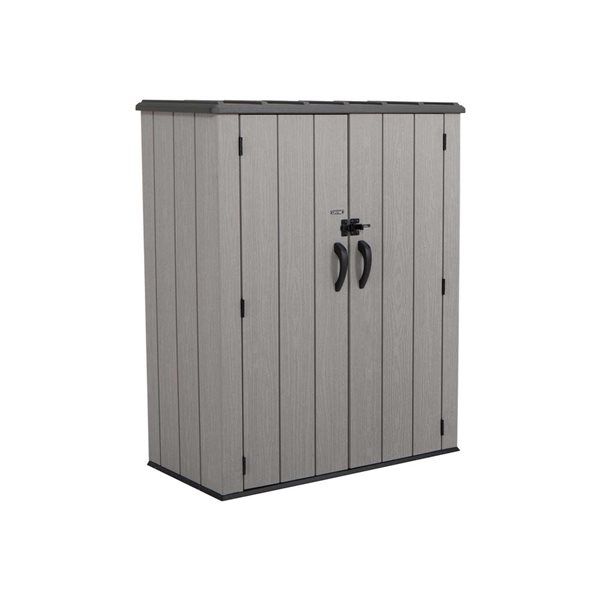 Vertical 56 in. W X 69 in. D X 29 in. H Resin Outdoor Storage Cabinet Shed