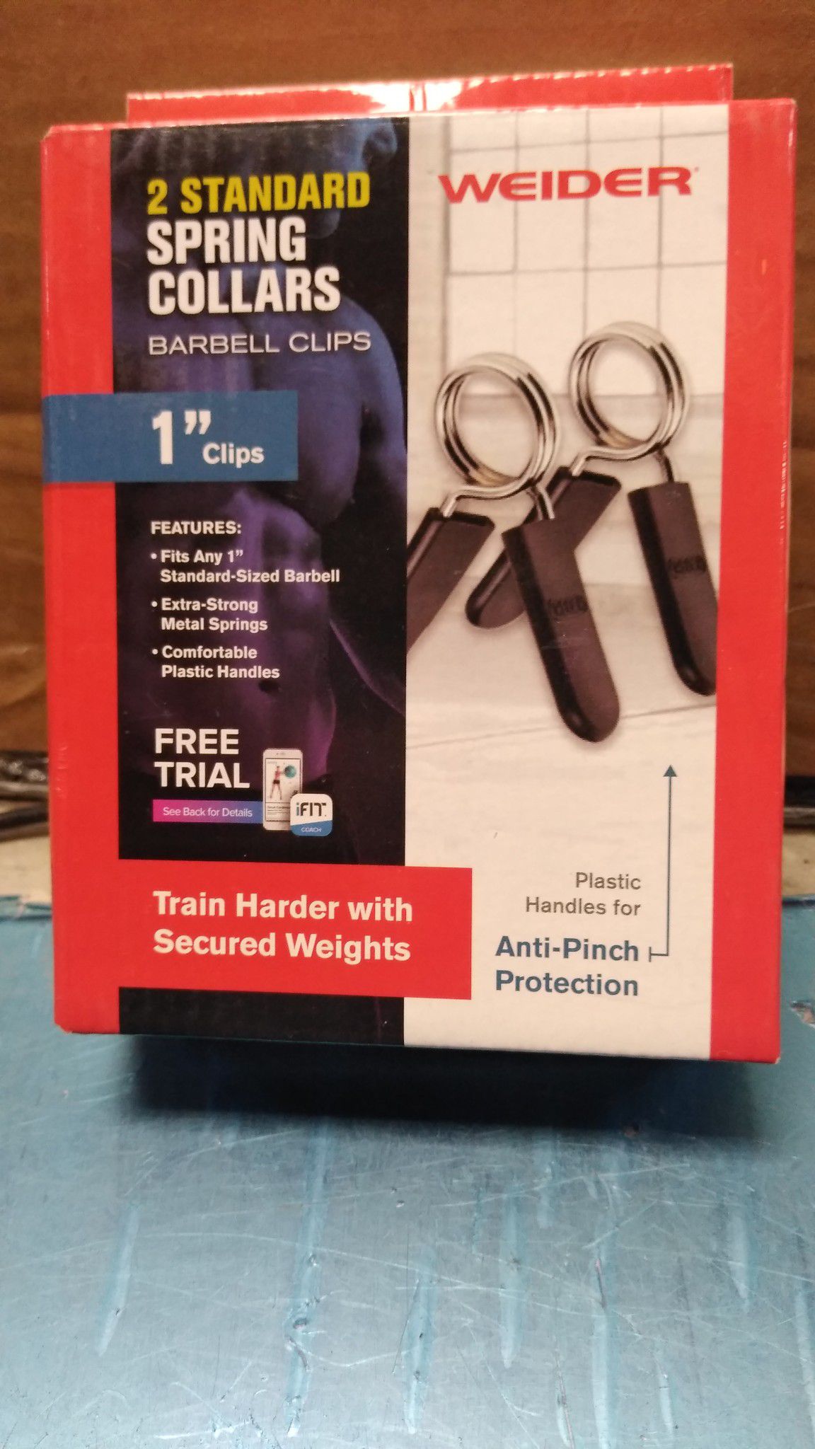 To Standard Spring collars barbell Clips one in Weider