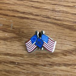 76 American flag pin