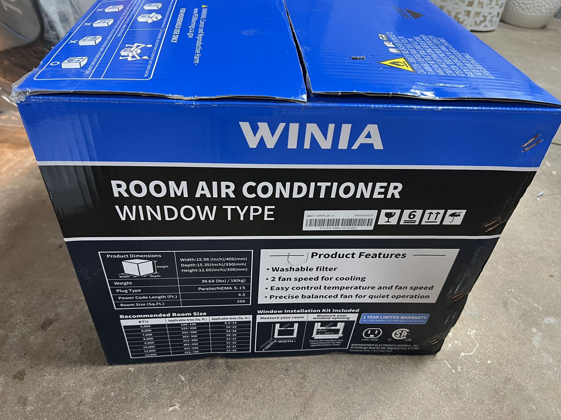 New in Box Winia 5,000 BTU WINDOW AIR CONDITIONER for Sale in