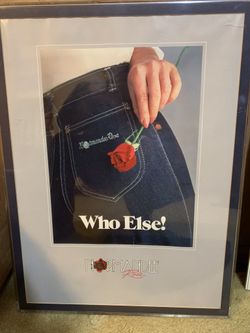Look! Vintage Seattle Art Poster Normandee Rose Jeans Retro