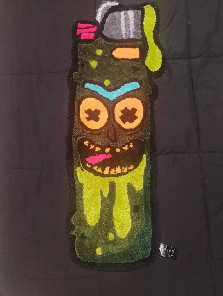 Custom Pickle Rick Wall Rug
