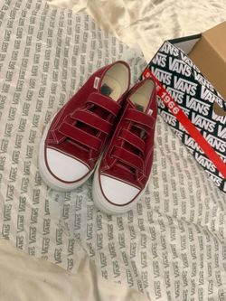 Vans Velcro Sneakers Red - Mens 7.5 Womens 9